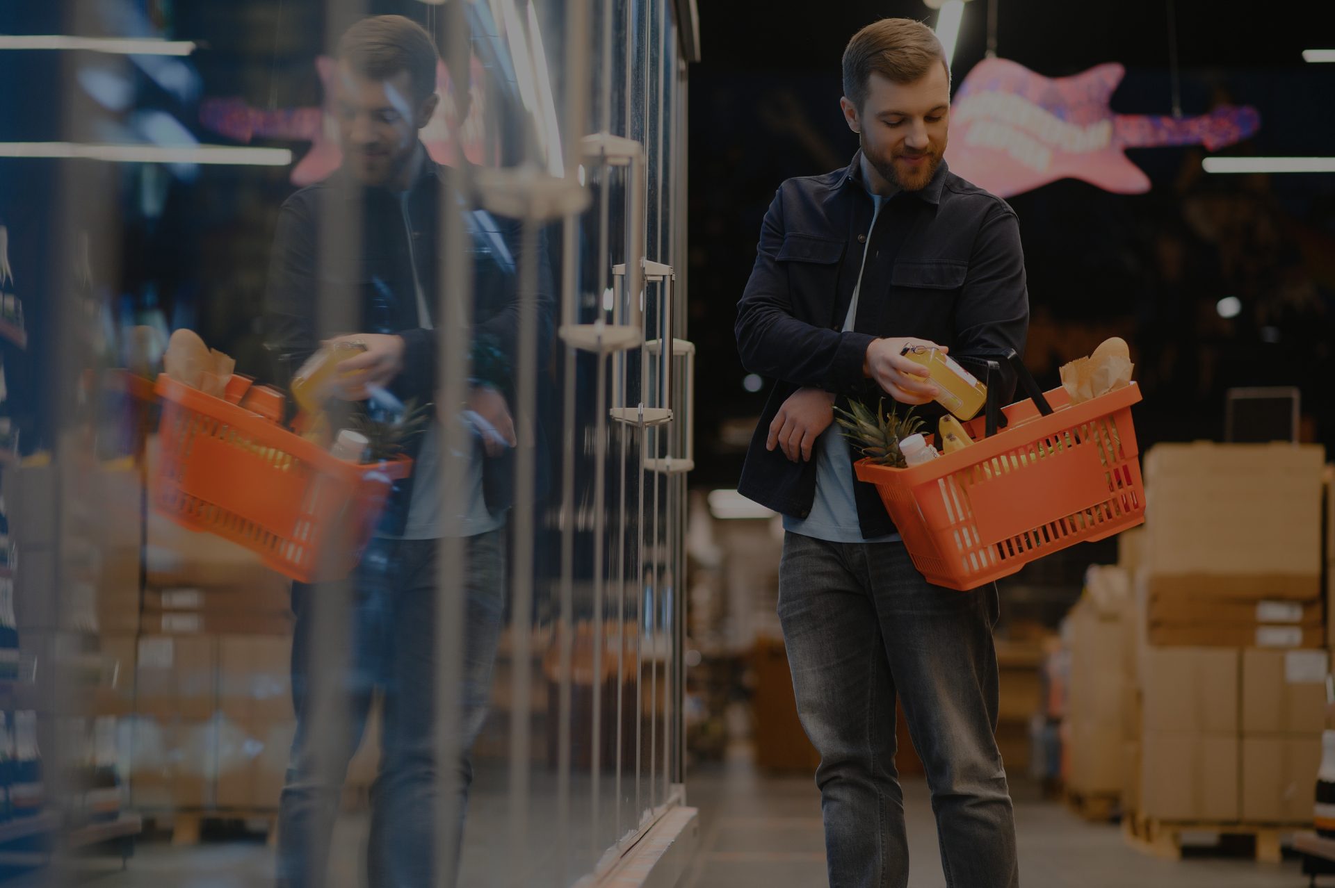 Young Man Shopping in a Retail Store